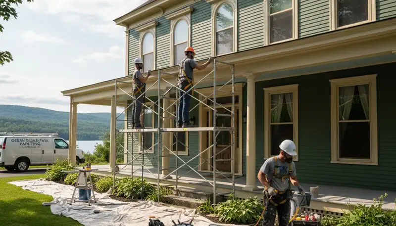 Professional painting contractors in Burlington, VT providing interior and exterior house painting services