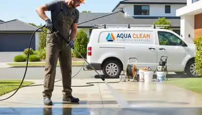 Concrete pressure cleaning service in Burlington, VT for driveways and walkways with winter salt damage.