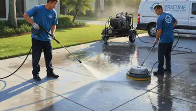 Professional concrete pressure cleaning in Burlington, VT for driveways and walkways