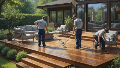 Deck sealing service in Burlington, VT protects wood decks from winter and moisture damage
