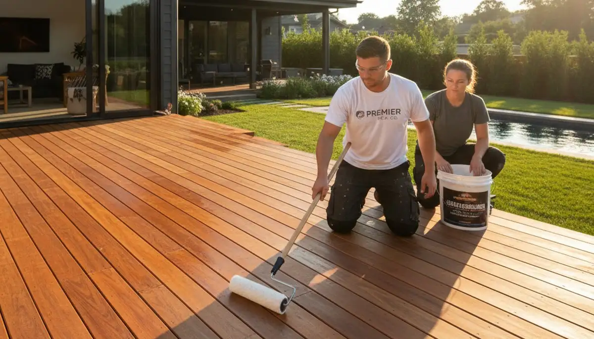 Deck sealing service in Burlington, VT protects wood against winter weather and moisture
