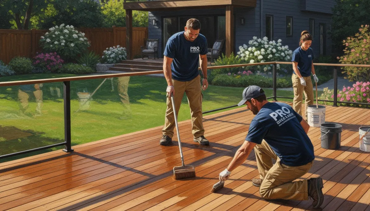 Deck staining service in Burlington, VT for durable protection against moisture and freeze-thaw damage