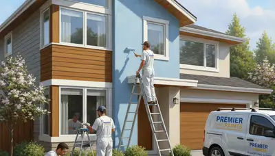 Burlington, VT house painters applying durable exterior paint for lakefront weather protection