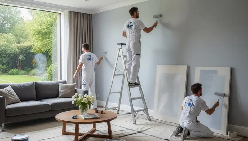Interior house painting in Burlington, VT by Burlington Paint Pros for a clean, professional finish