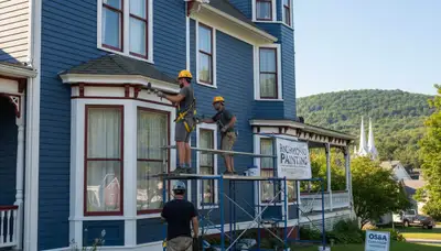 Professional painting contractor in Burlington, VT providing interior and exterior painting services